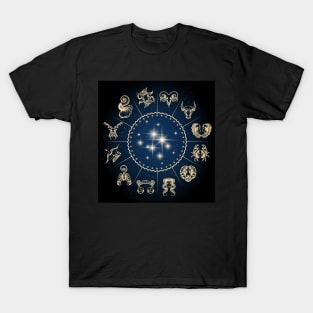 Horoscope Circle with Zodiac Signs T-Shirt